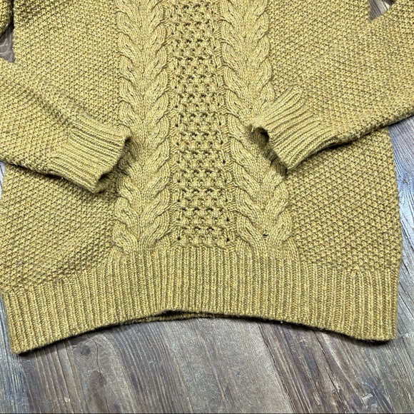GAP Marl Chunky CA Moss Lambswool Knitted Sweater Size M - Picture 7 of 13